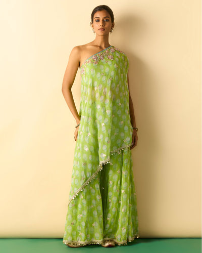 Green Dia One Shoulder Set