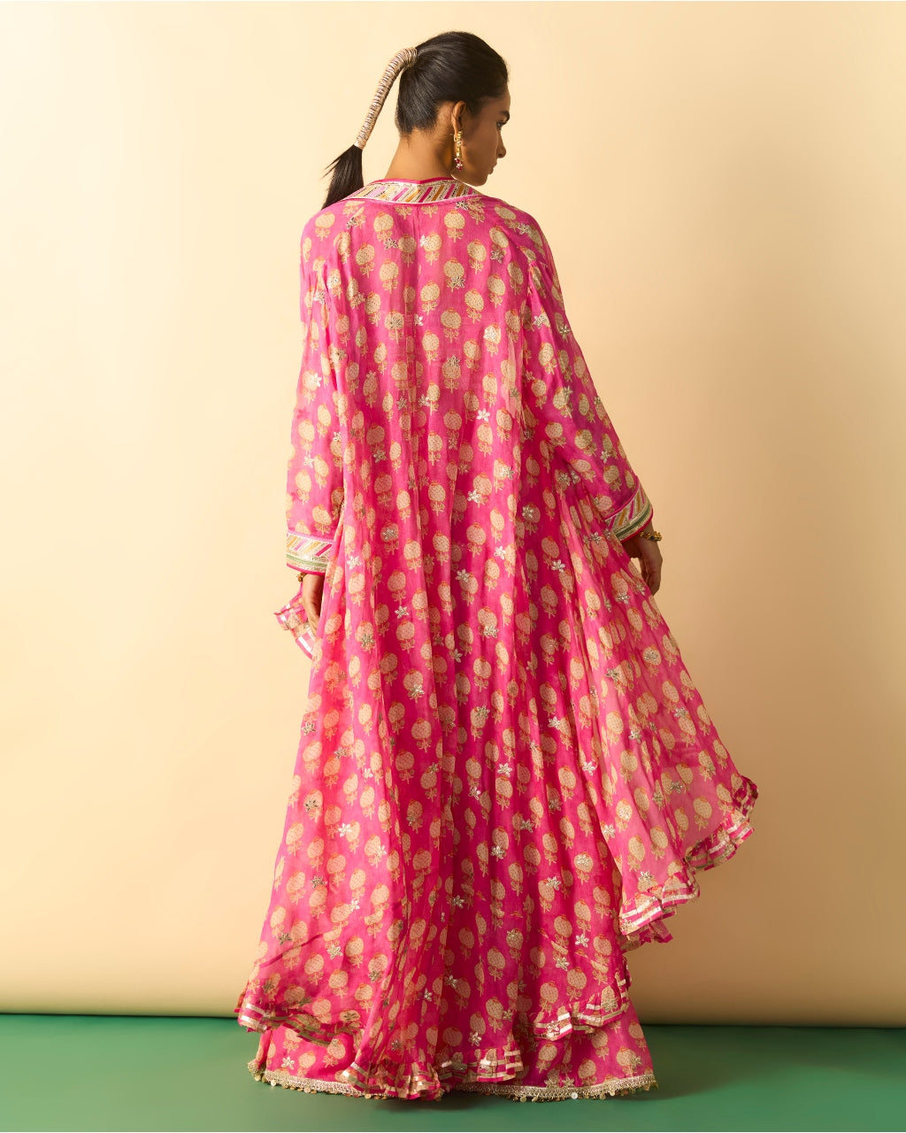 Pink Dharika Cape Set