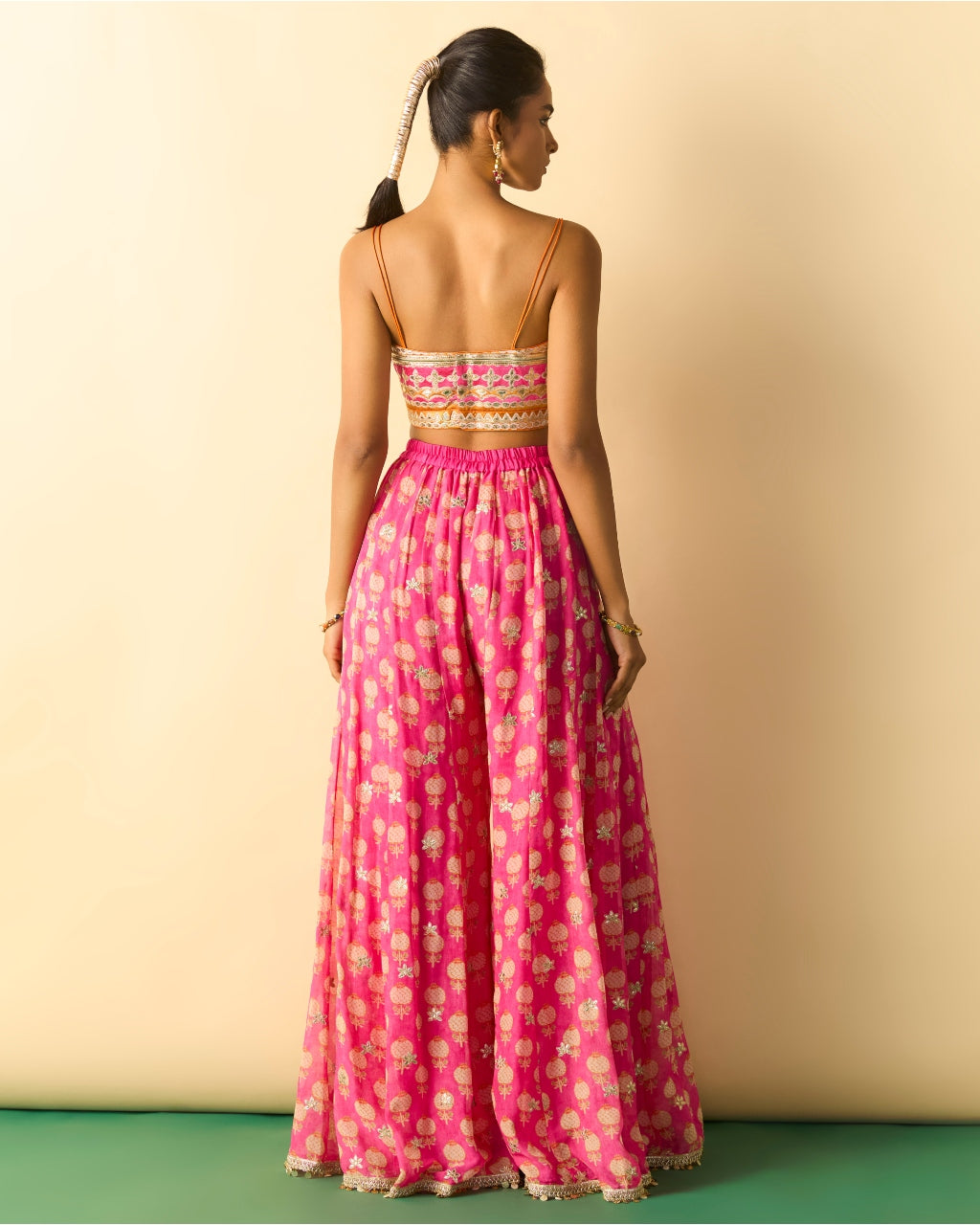 Pink Dharika Cape Set
