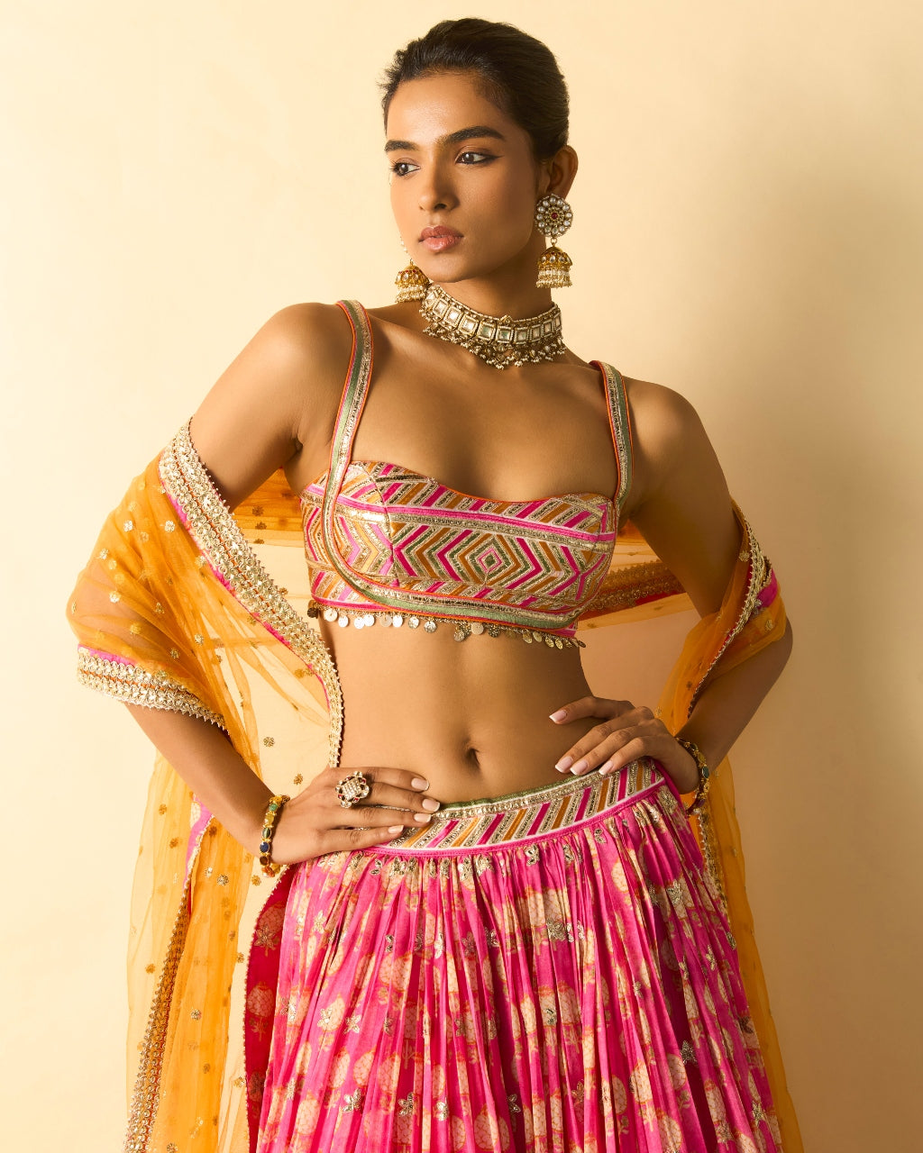 Pink Mannat Lehenga Set