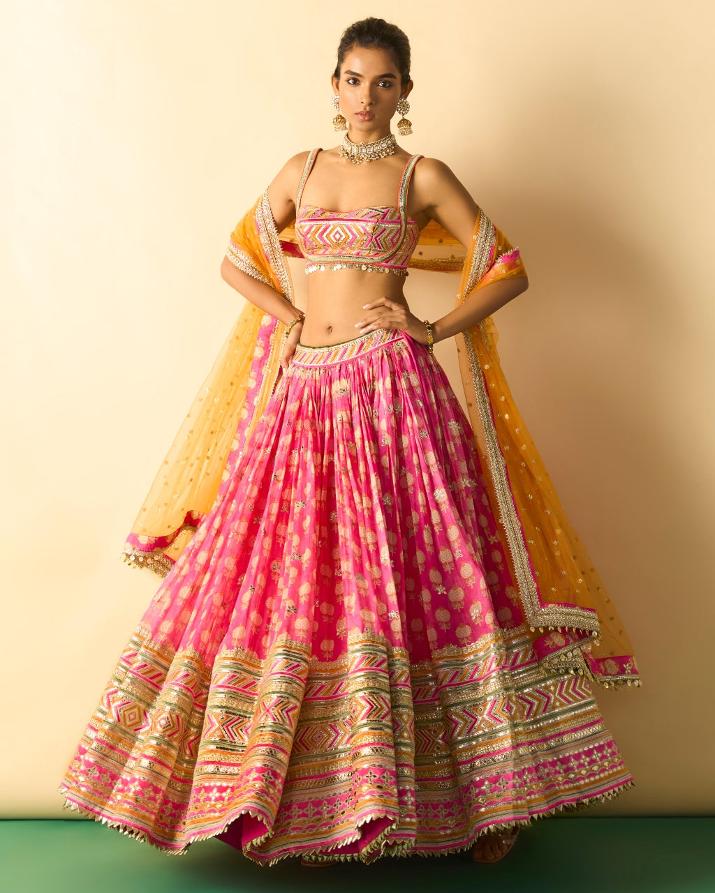 Pink Mannat Lehenga Set