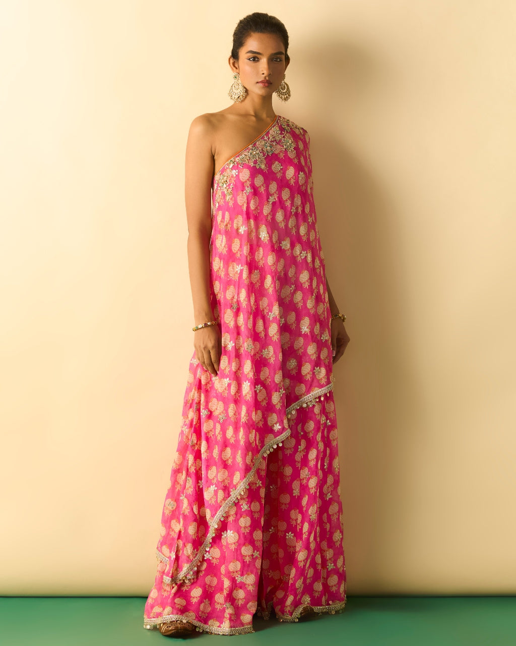 Pink Dia One Shoulder Set