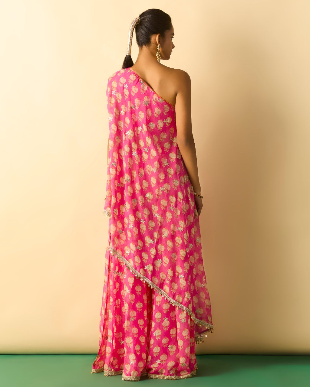 Pink Dia One Shoulder Set