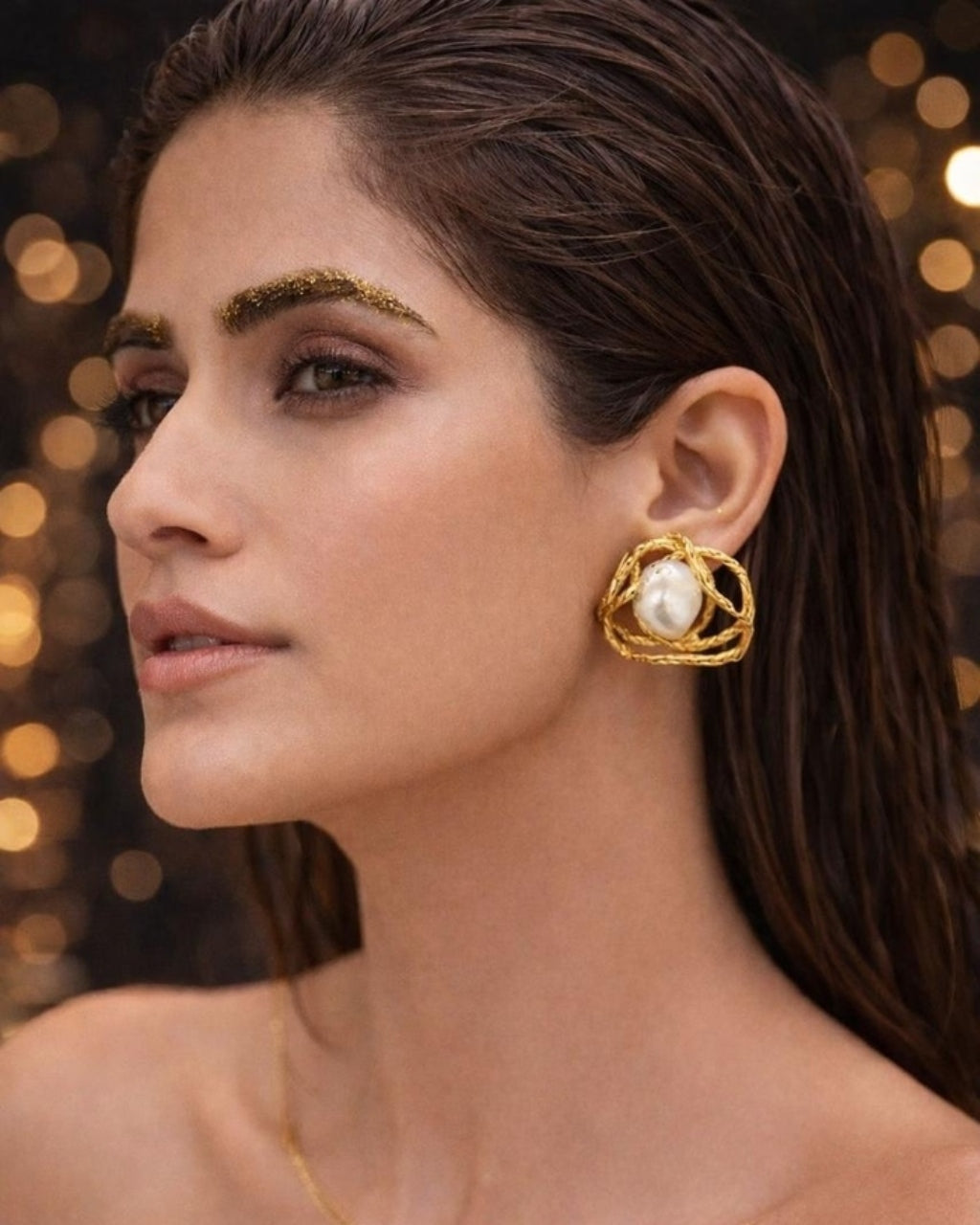 Gold Mess Studs