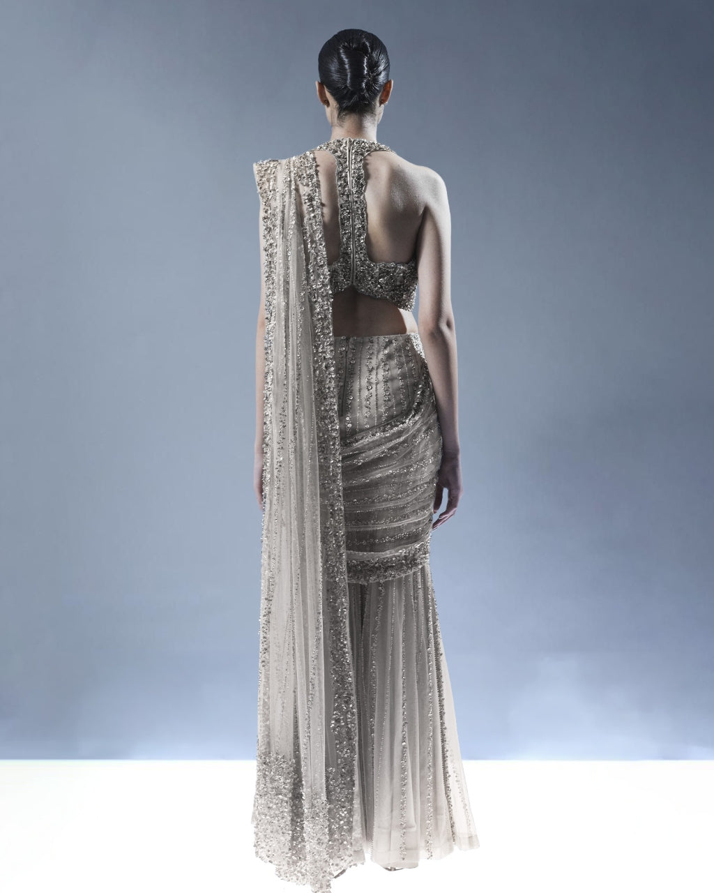 Ocean Gleam Sari Set
