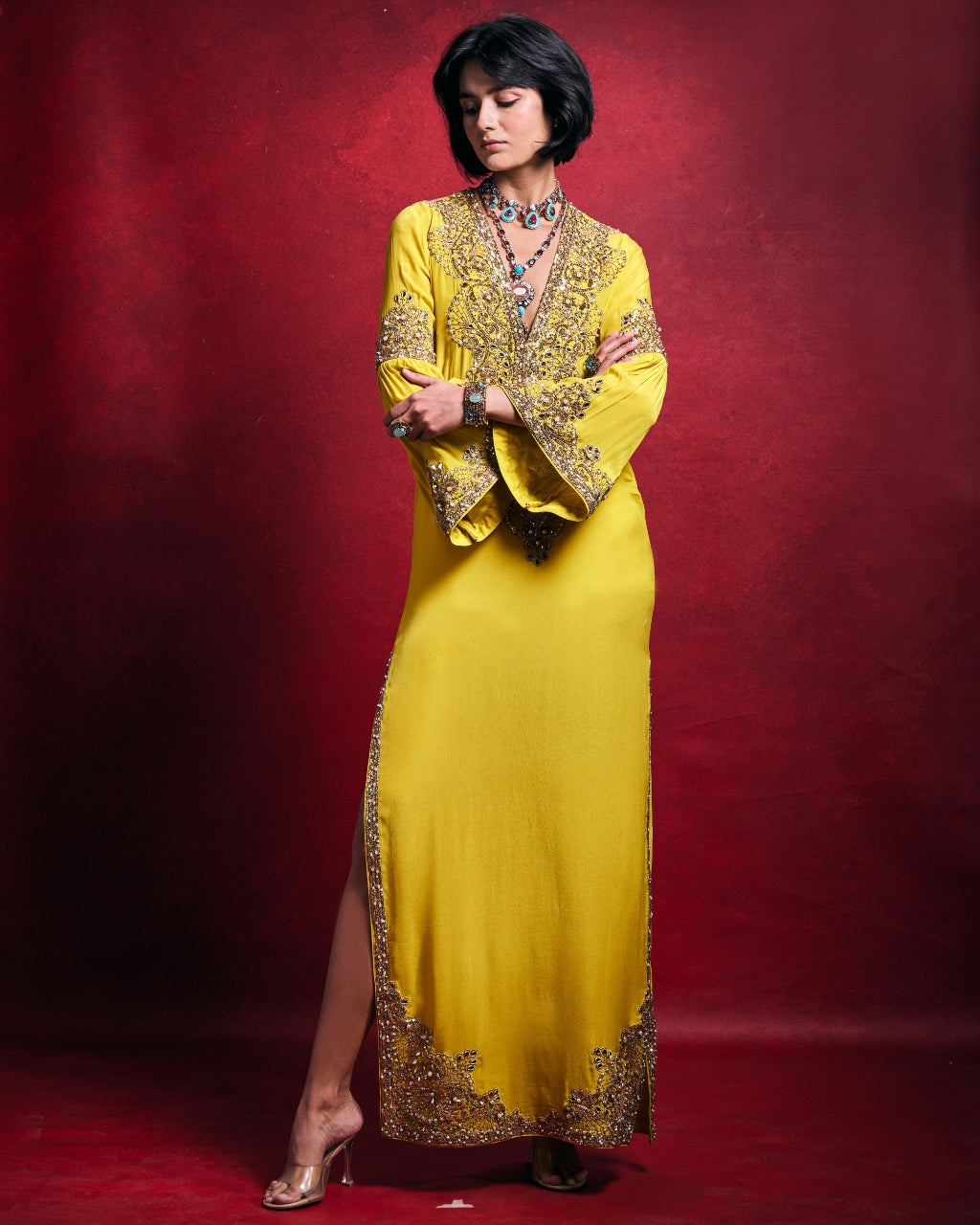 Yellow Kaftan Set