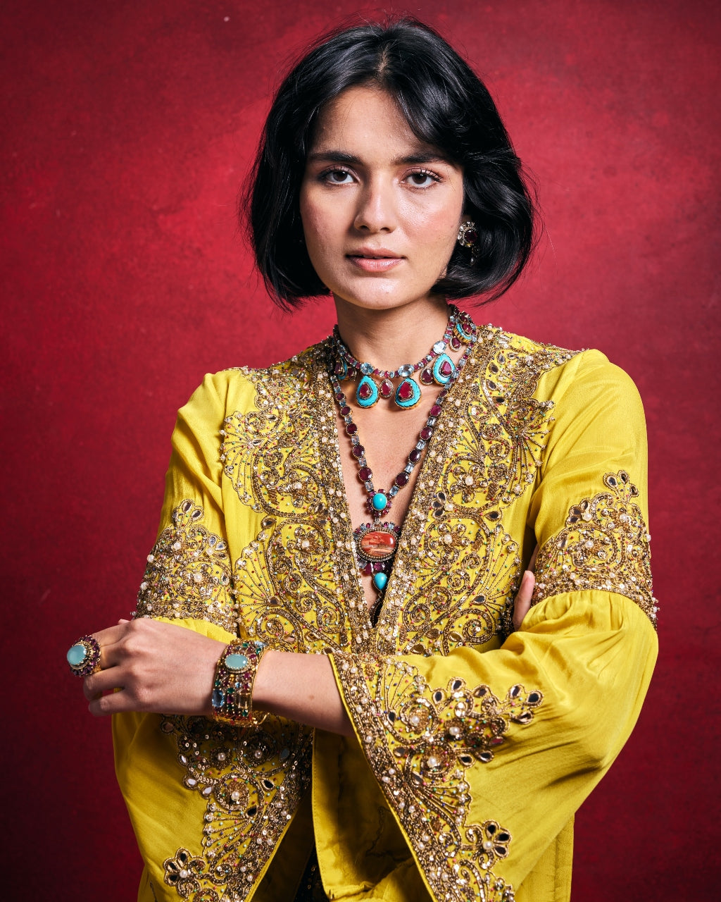 Yellow Kaftan Set