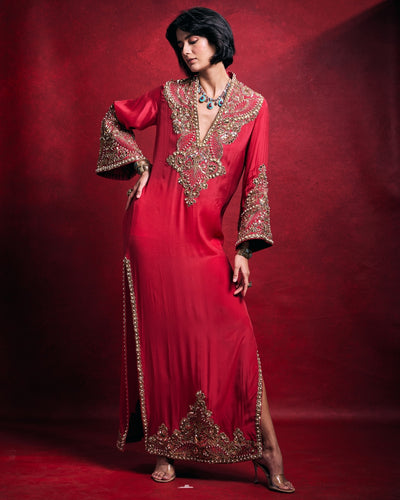 Fuscia Kaftan Set