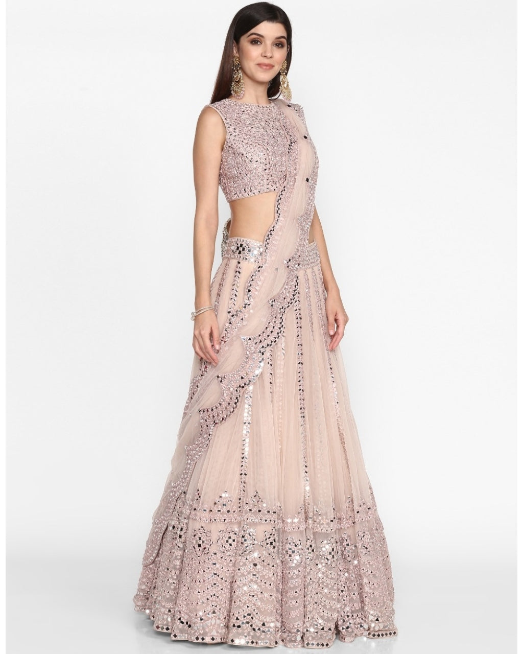 Lilac Embellished Lehenga Set