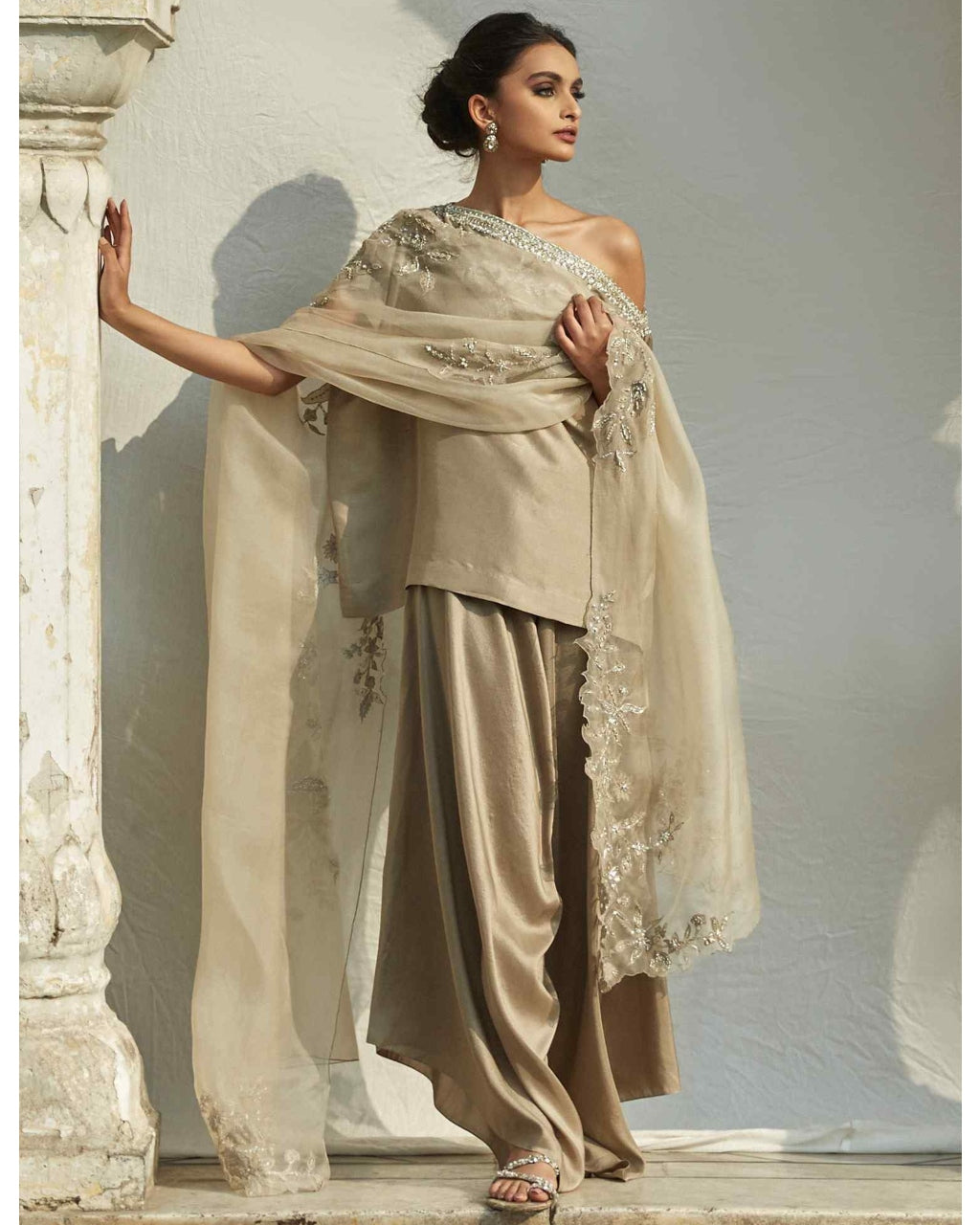 Florence Off Shoulder, Pants & Dupatta Set