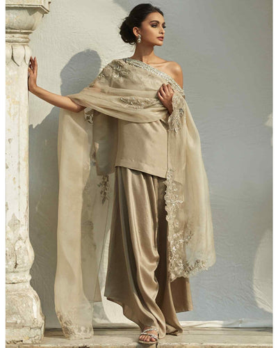 Florence Off Shoulder, Pants & Dupatta Set