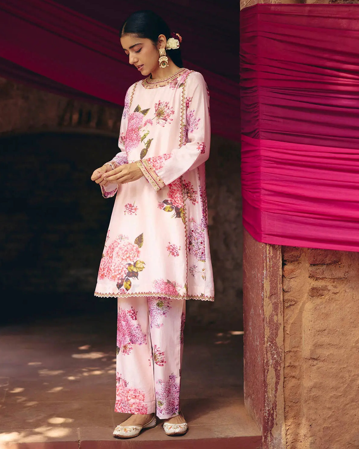 Peach Floral Coord Set