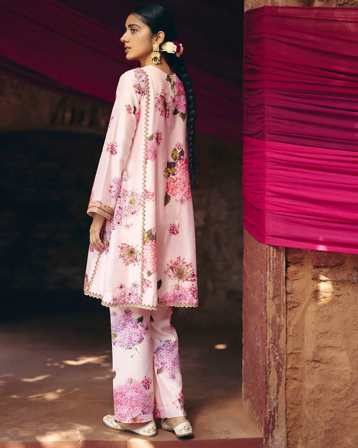 Peach Floral Coord Set