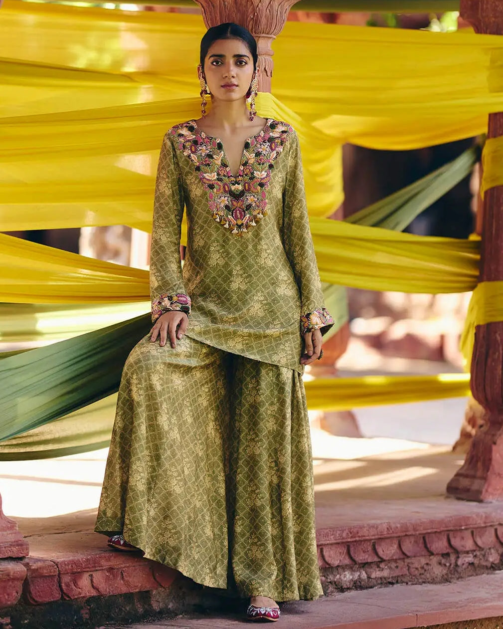 Asma Kurta Sharara Set