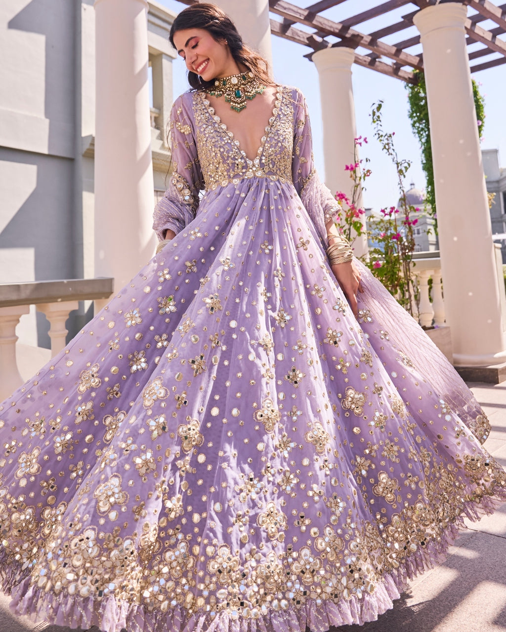 Martini Lilac Anarkali Set