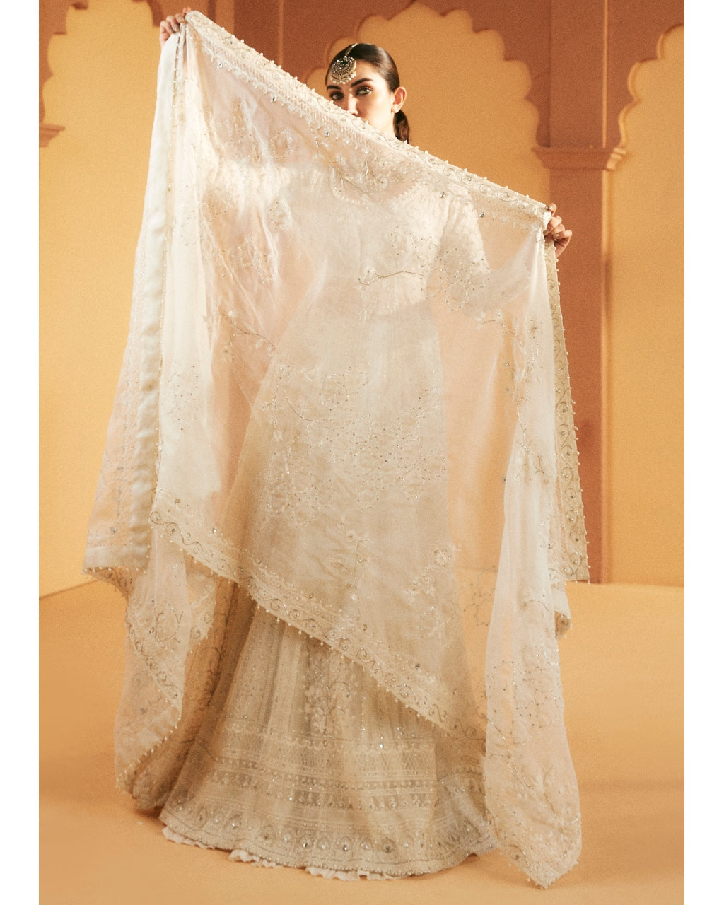 White Peshwas Lehenga set