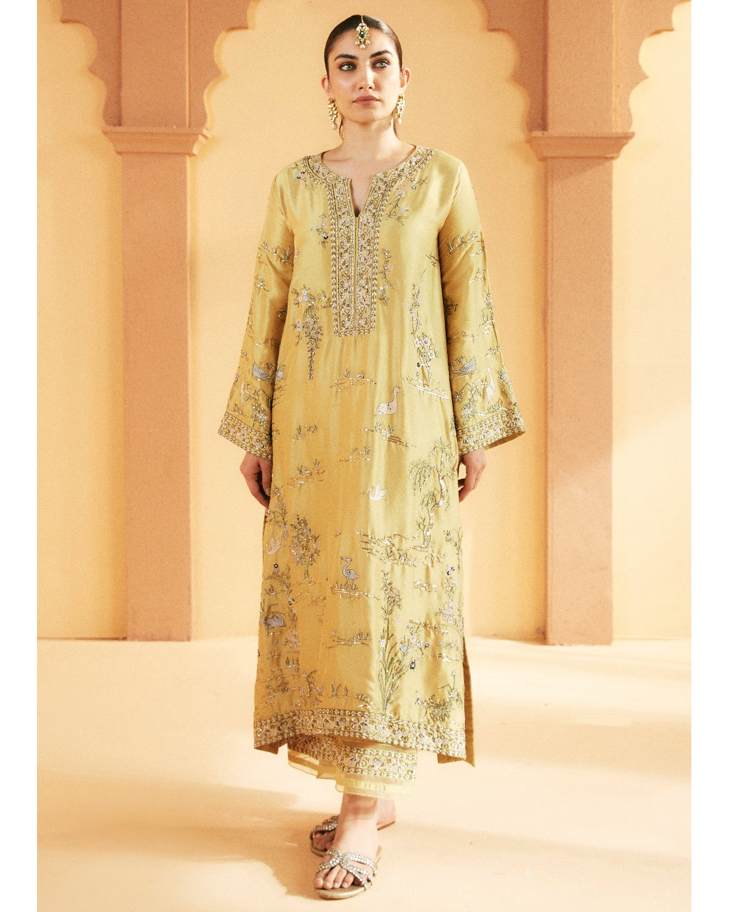 Yellow Sicily Chintz Floral Kurta Set