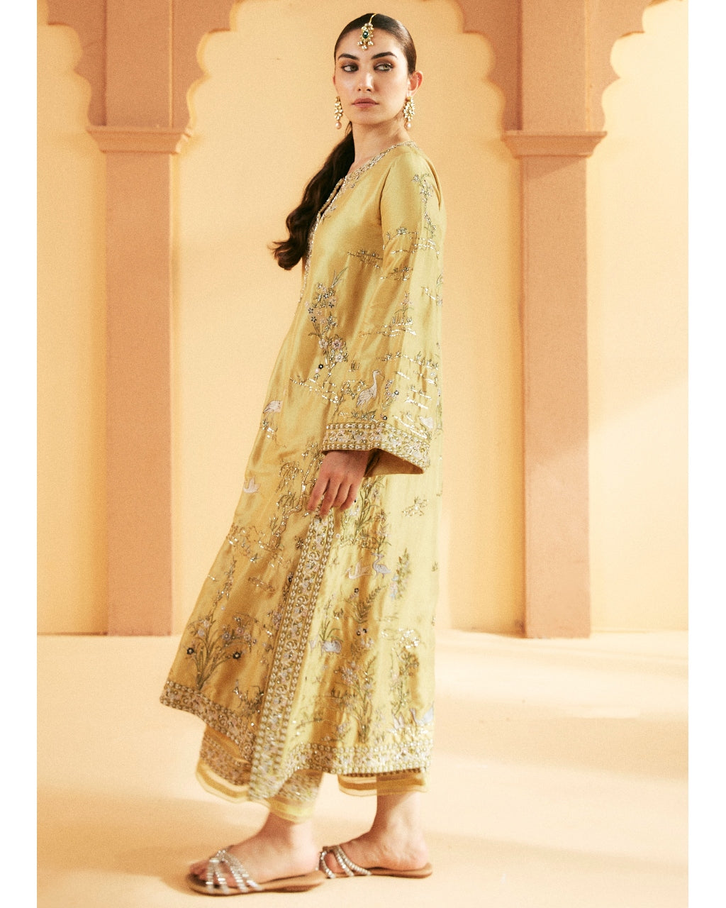 Yellow Sicily Chintz Floral Kurta Set