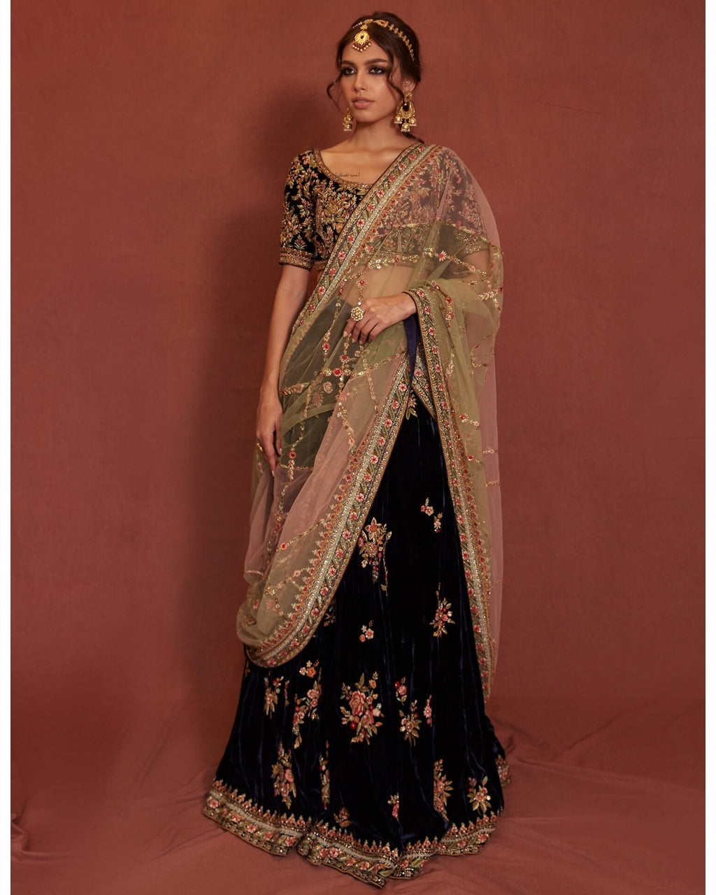Eleanor Blouse, Lehenga & Dupatta Set