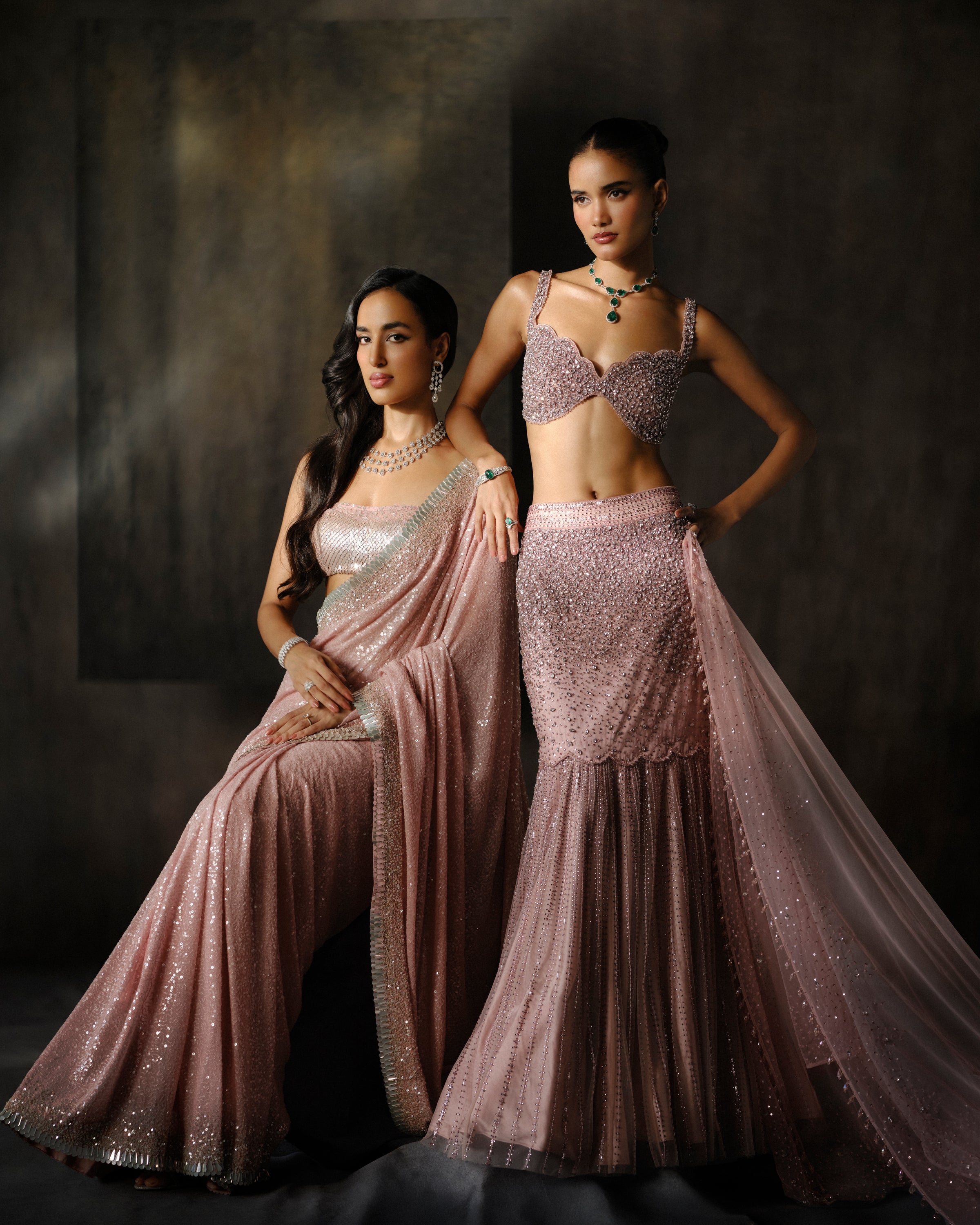 Rose Pink Fish Cut Lehenga