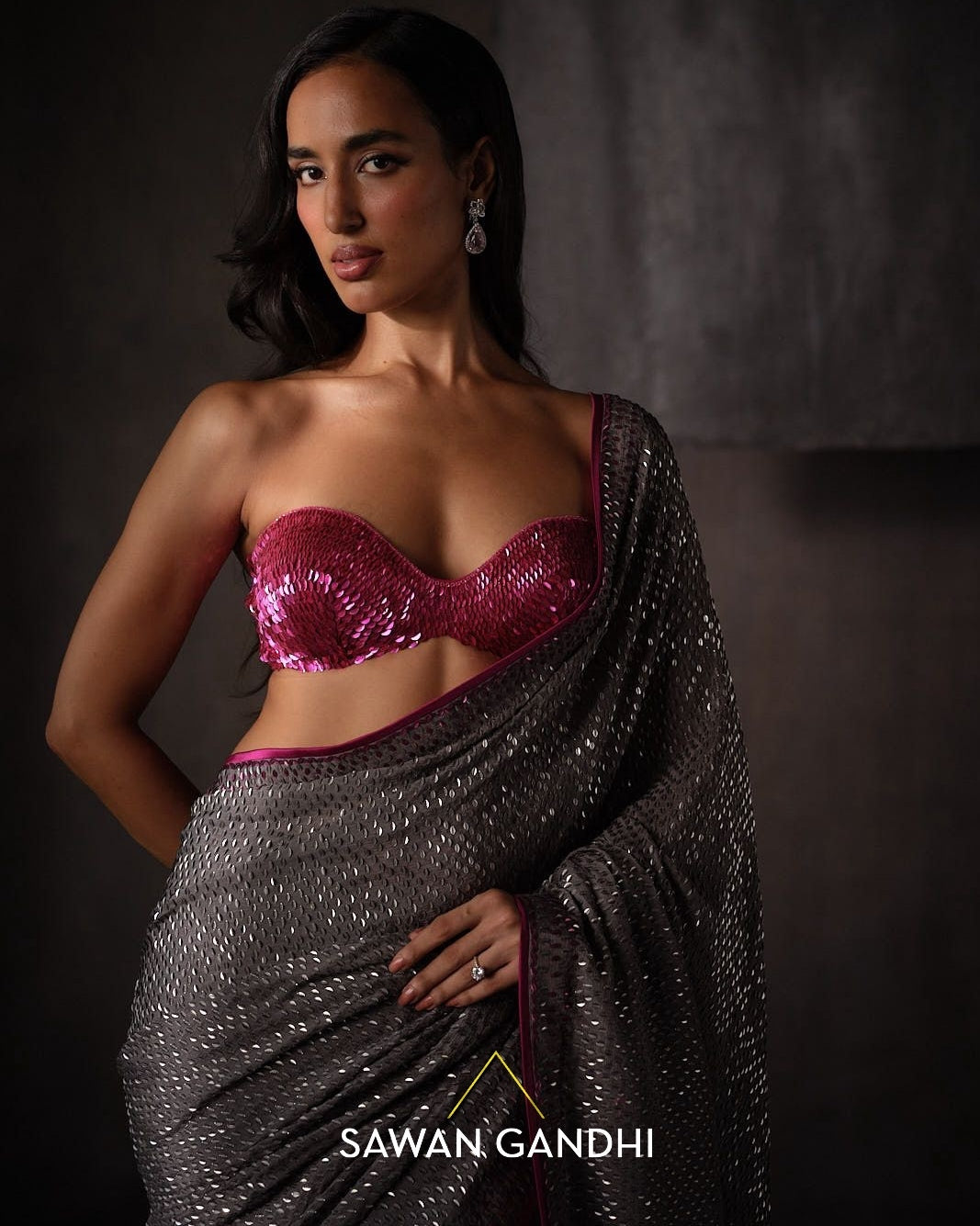 Grey Kashti Sari