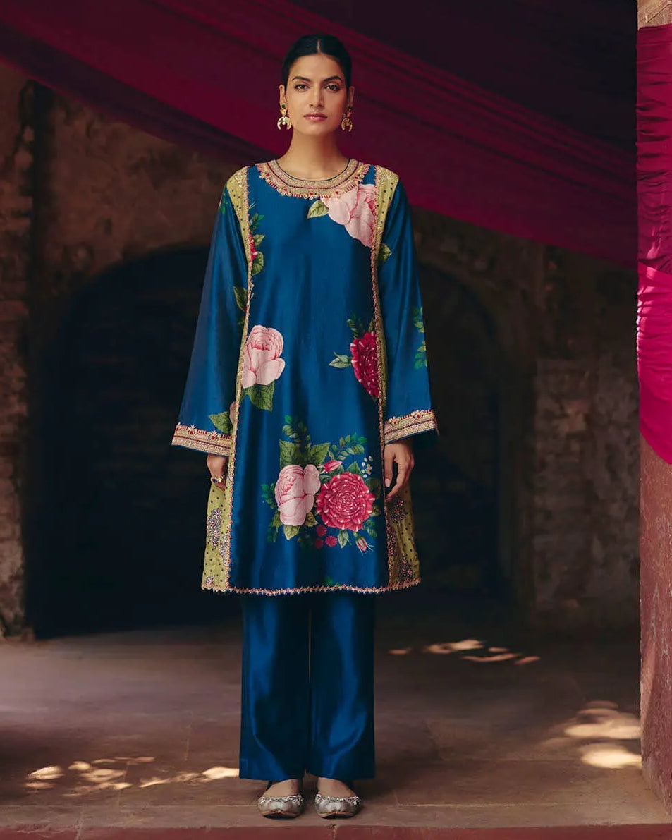 Blue Floral Coord Set