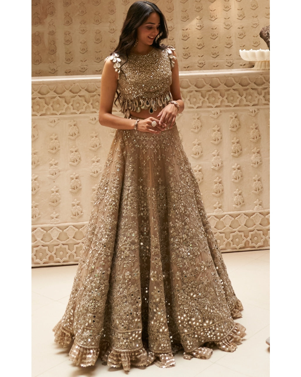 Moon Grey Shahin Embellished Lehenga Set