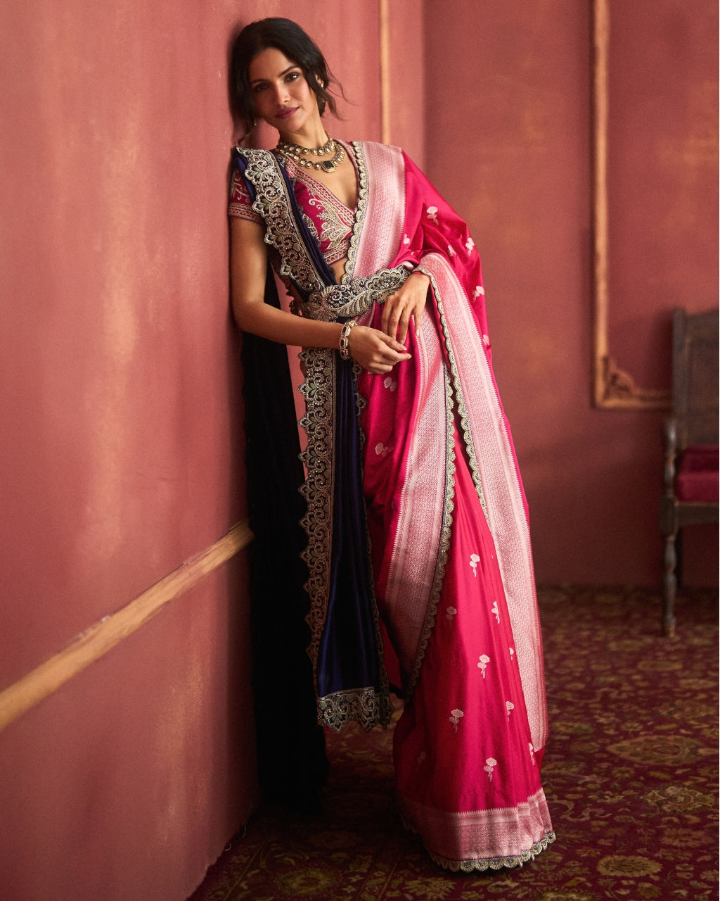 Pink Banarai Sari