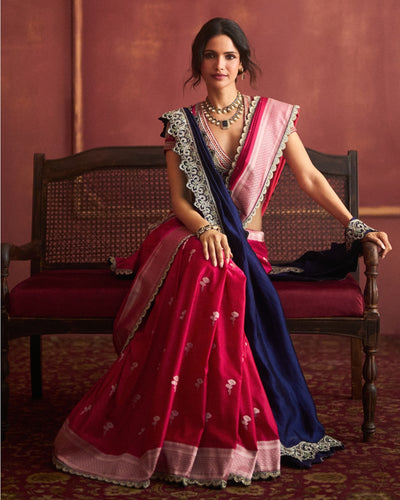 Pink Banarai Sari