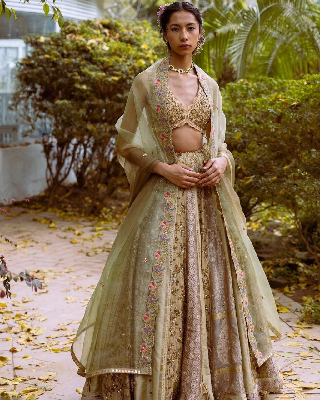 Metallic Silk Lehenga Set