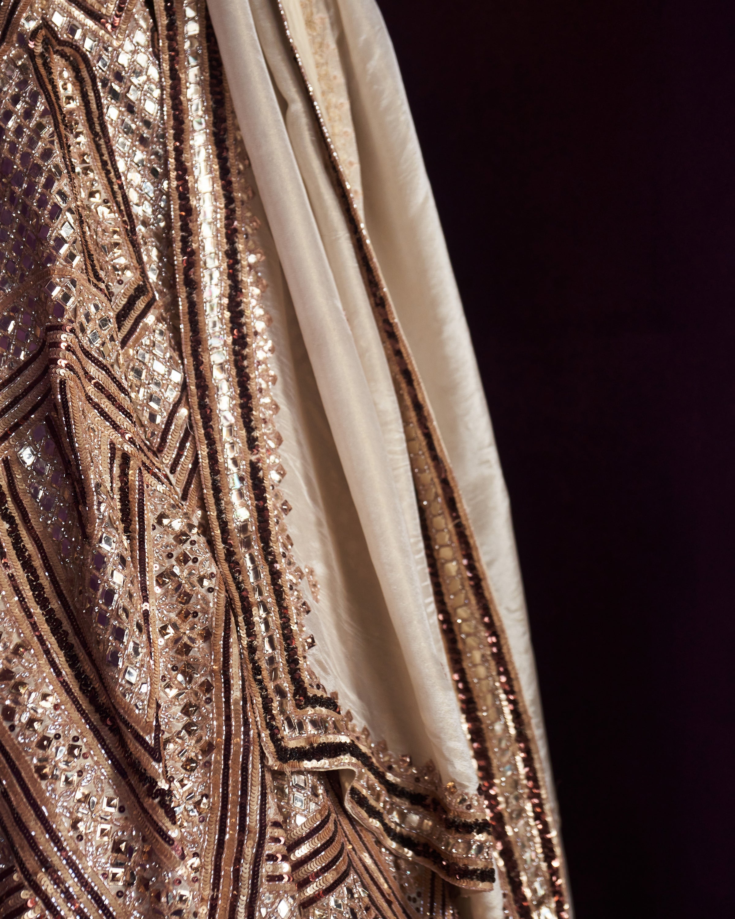 Gold Tissue Lehenga Set