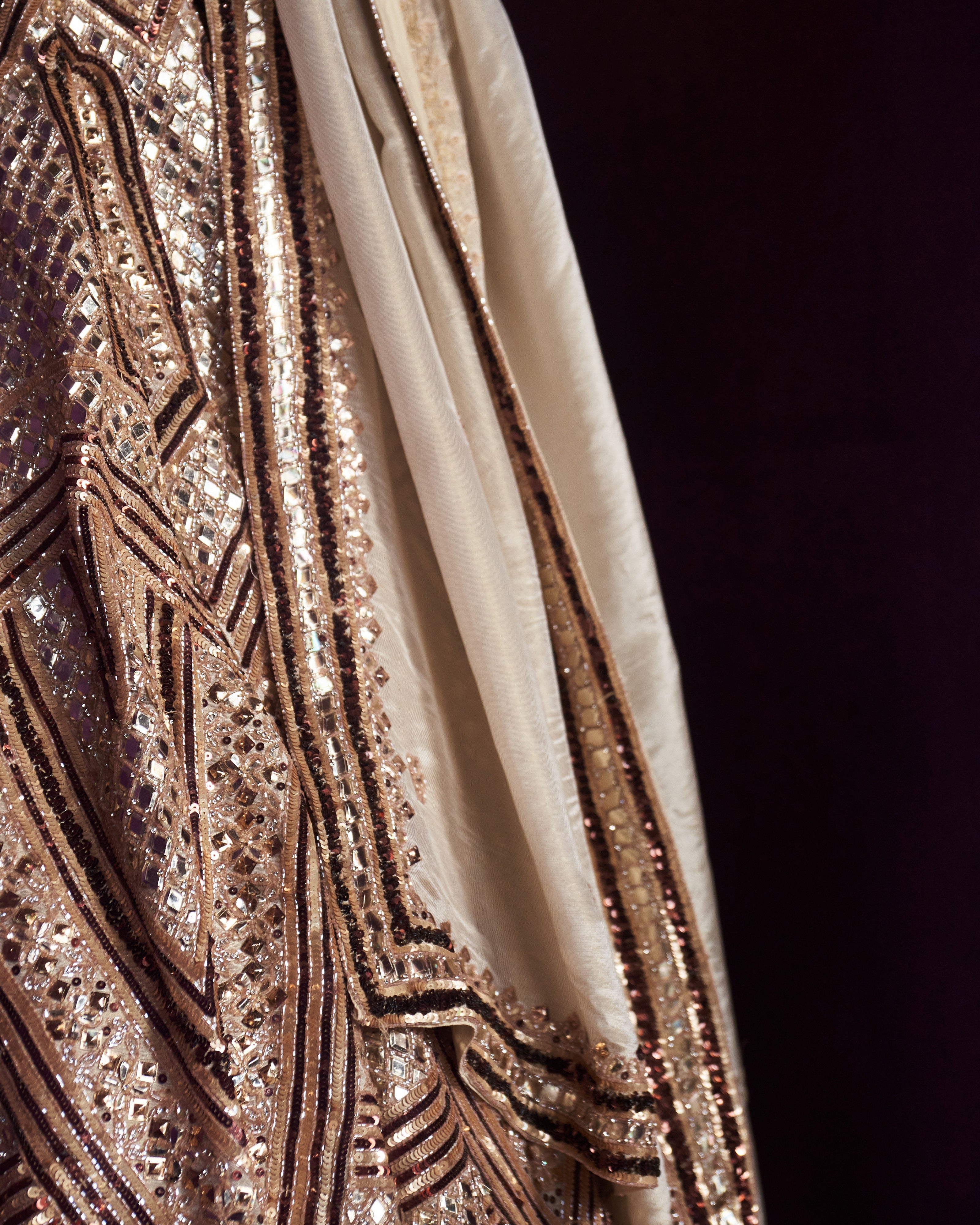 Gold Tissue Lehenga Set