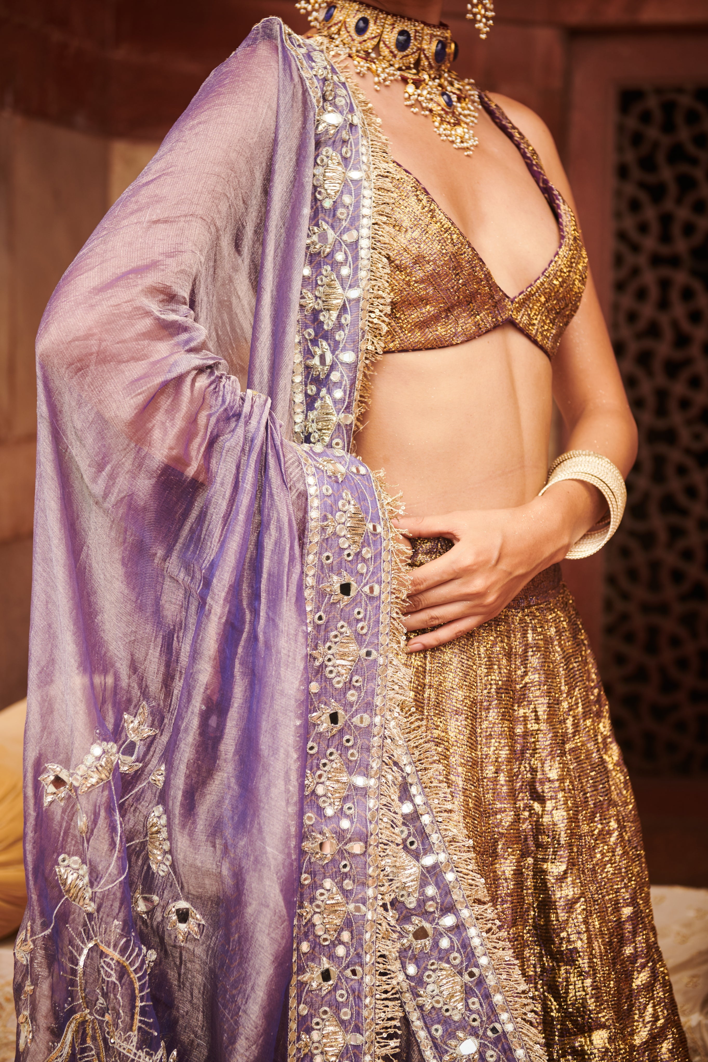 Krishna Kumud Lampi Lehenga Set