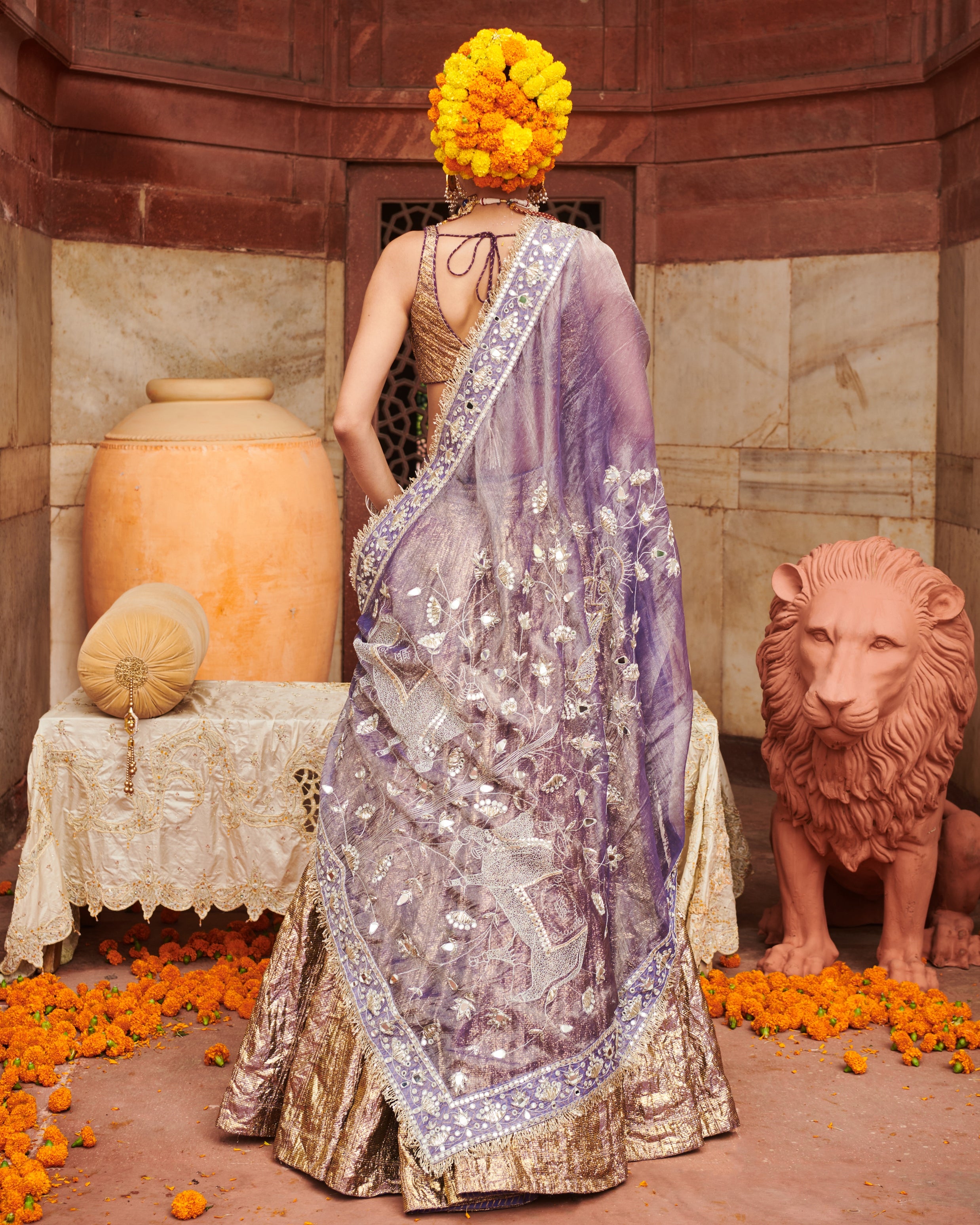 Krishna Kumud Lampi Lehenga Set