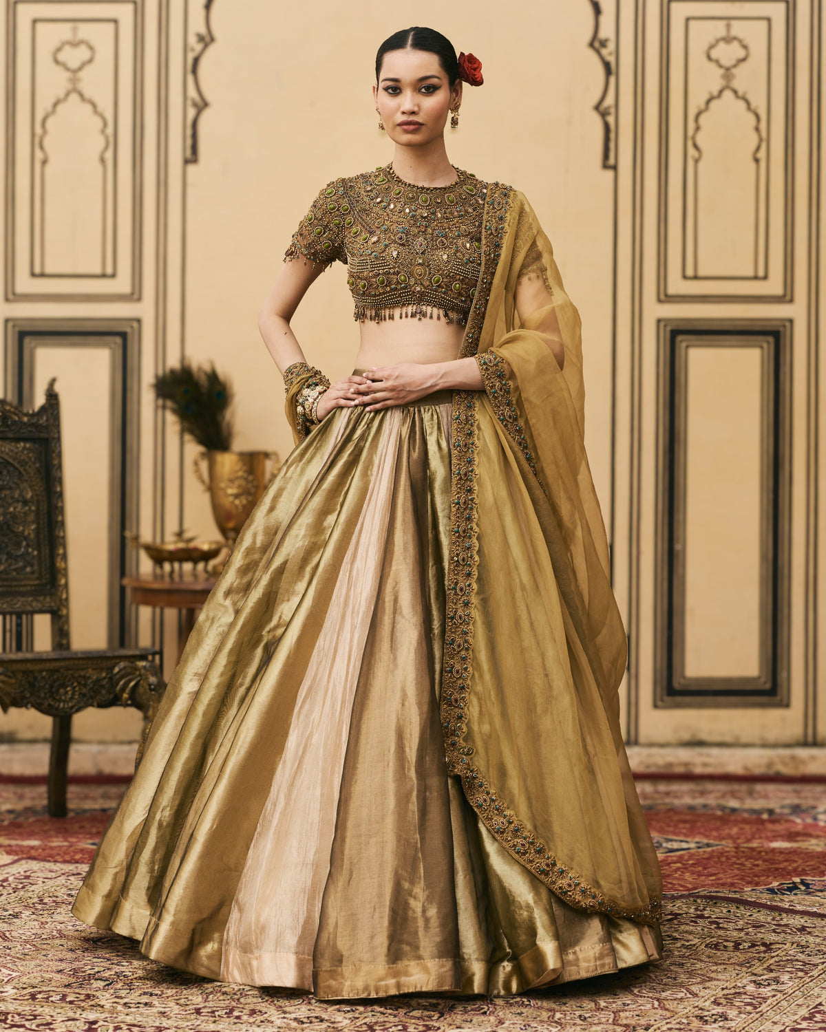 Rangoli Tissue Lehenga Set