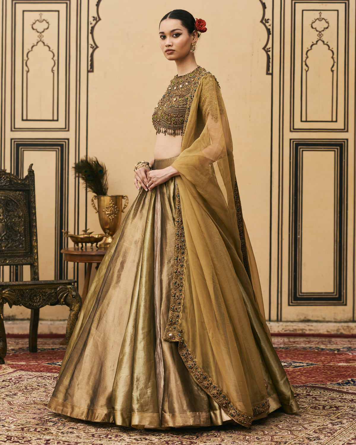 Rangoli Tissue Lehenga Set