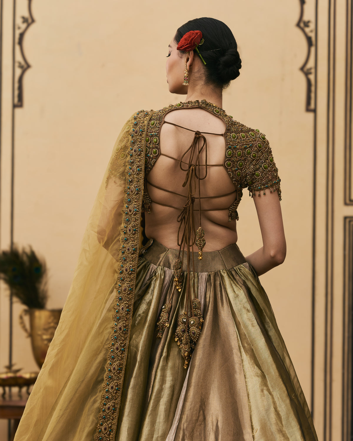 Rangoli Tissue Lehenga Set