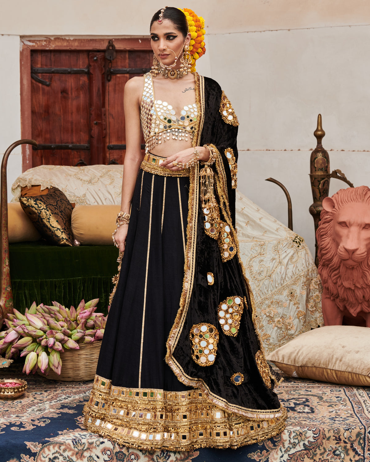 Sheesh Shyama Lehenga Set