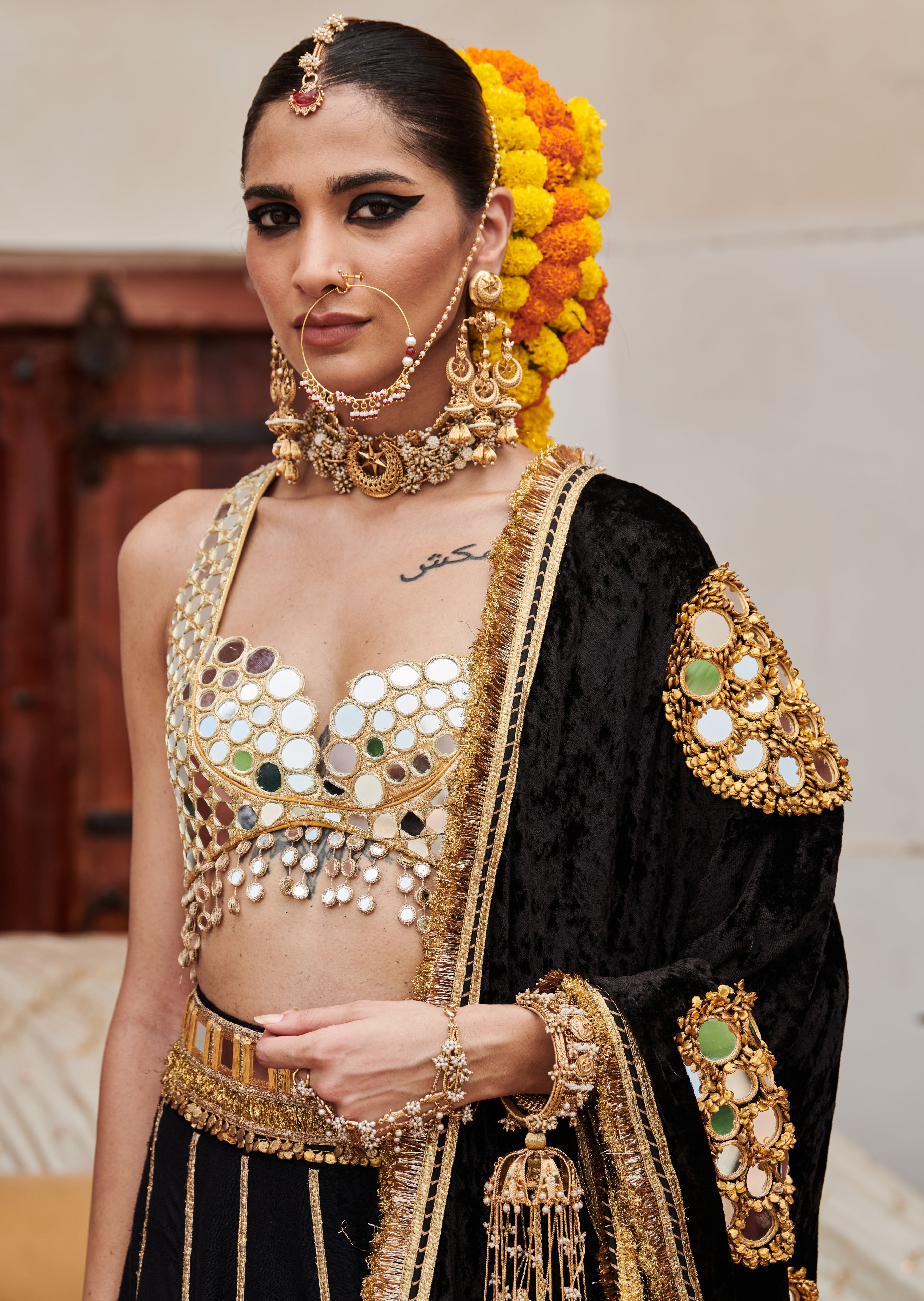 Sheesh Shyama Lehenga Set