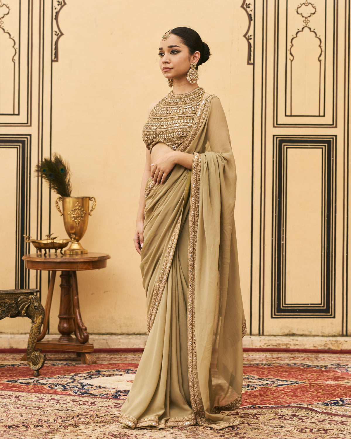 Zaitooni Olive Sari Set