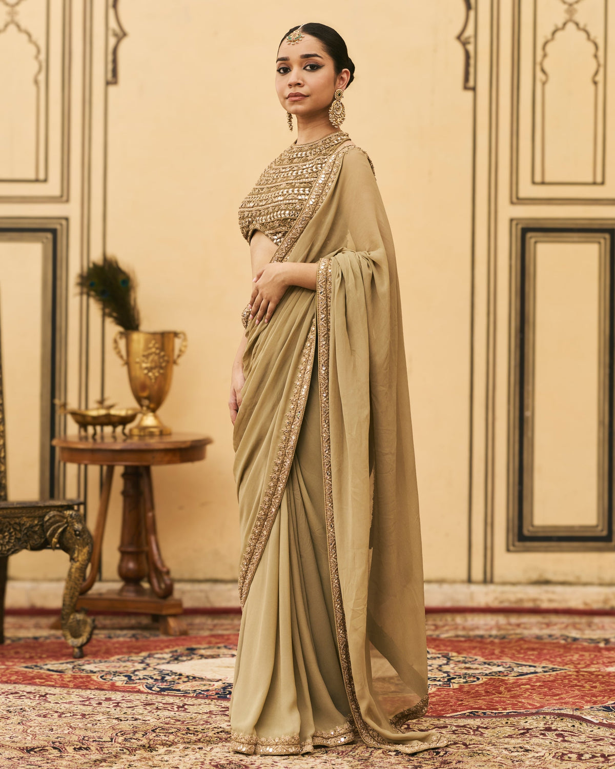 Zaitooni Olive Sari Set