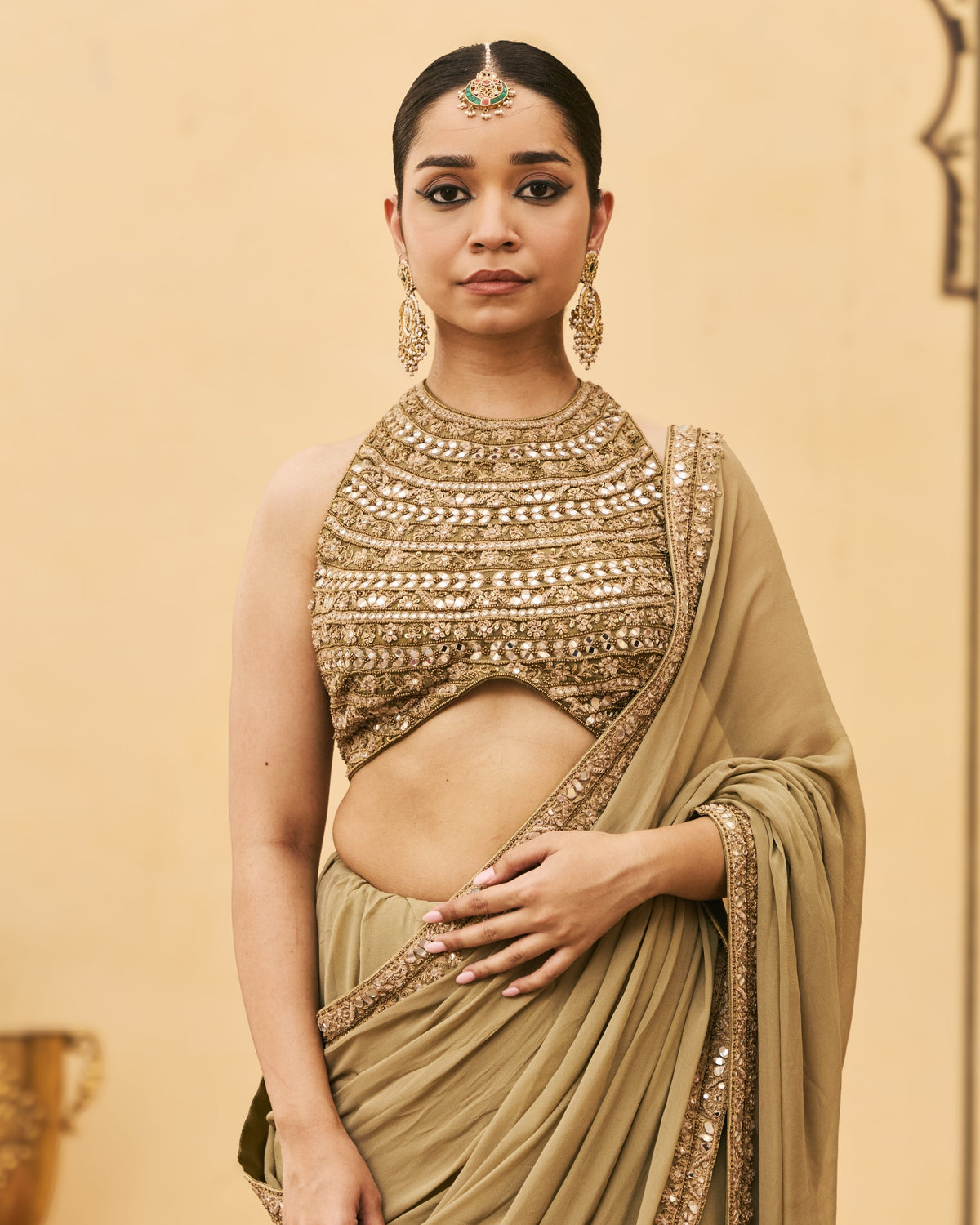 Zaitooni Olive Sari Set