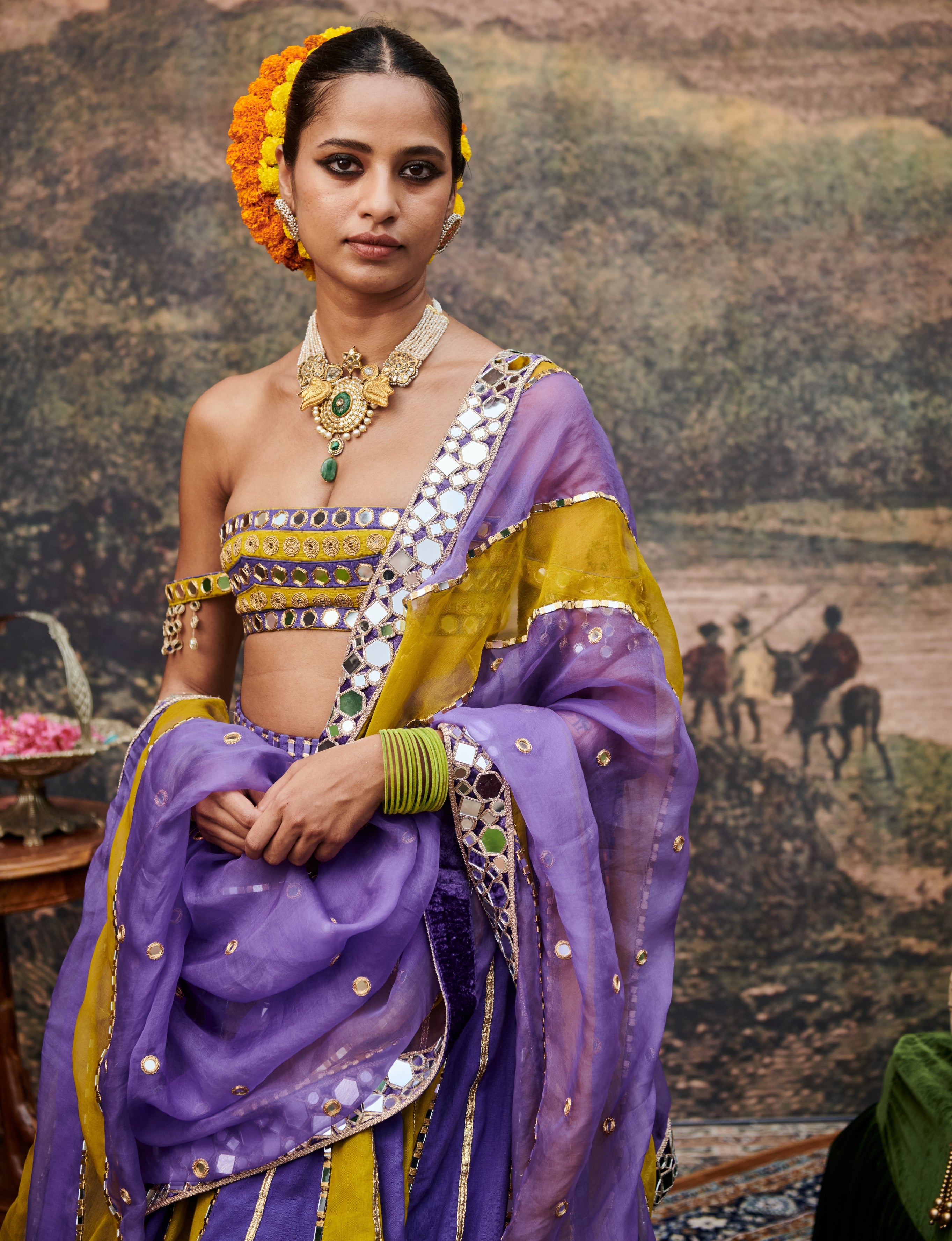 Hari Varn Lehenga Set