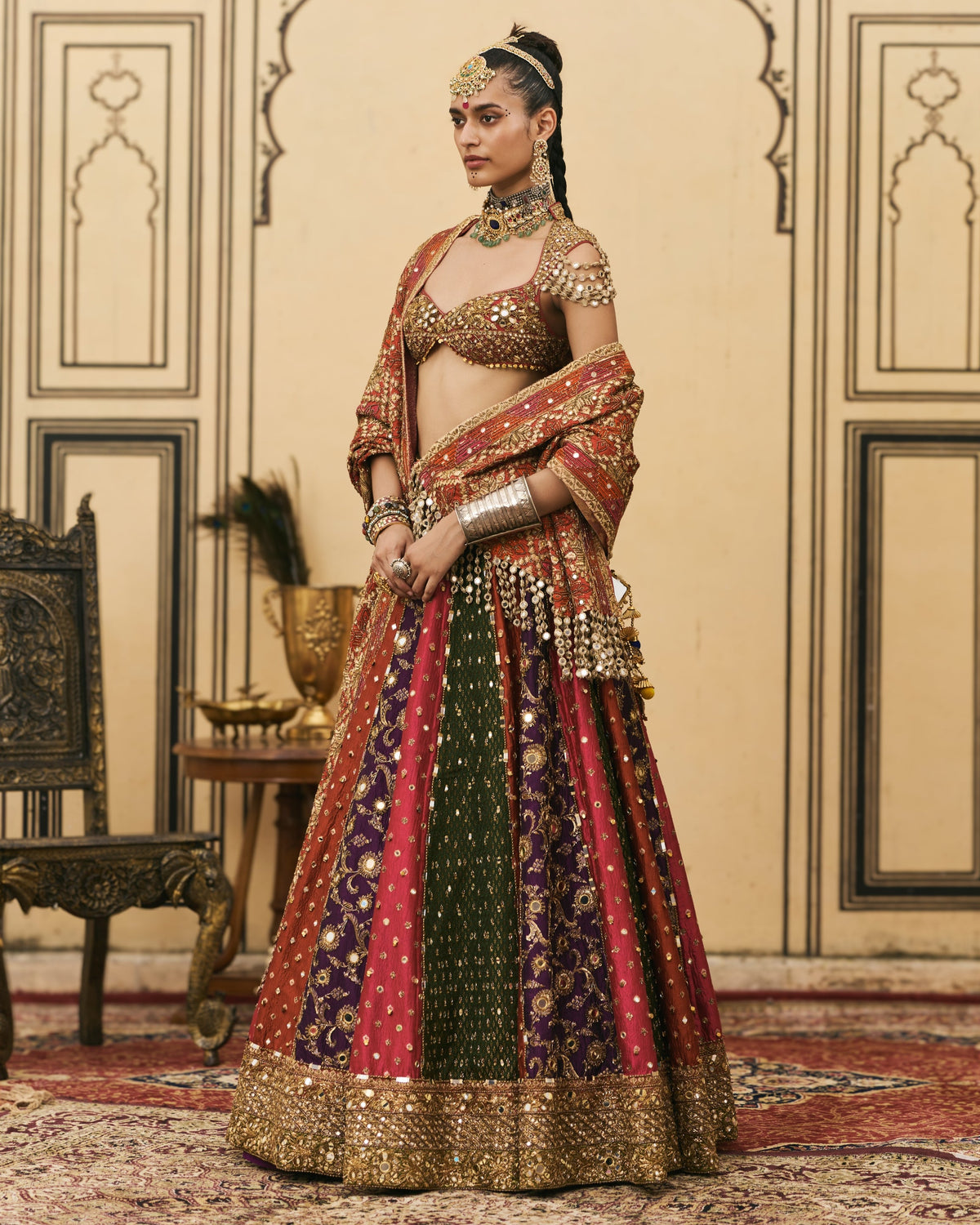 Chitrangi Multicolour Lehenga Set