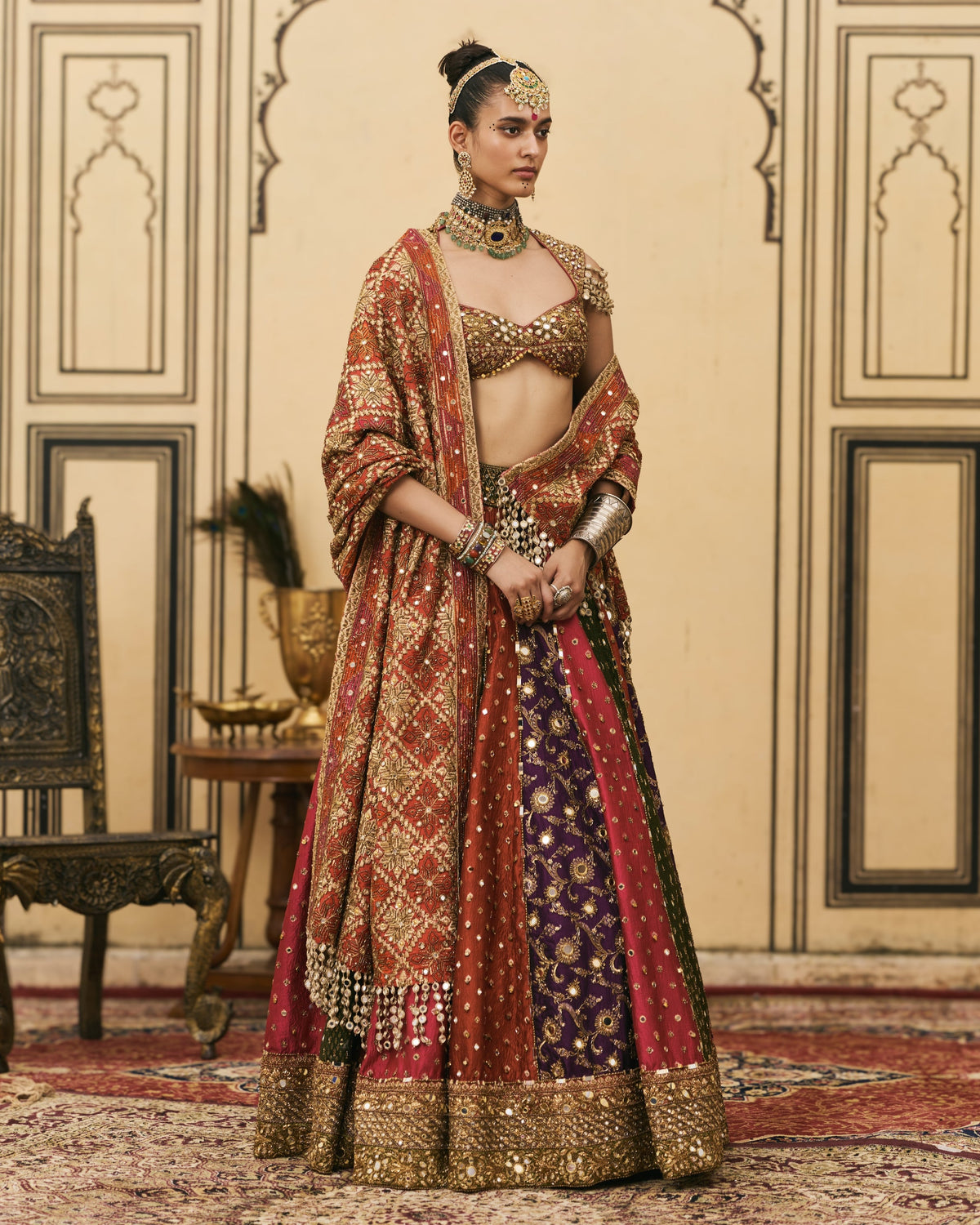 Chitrangi Multicolour Lehenga Set