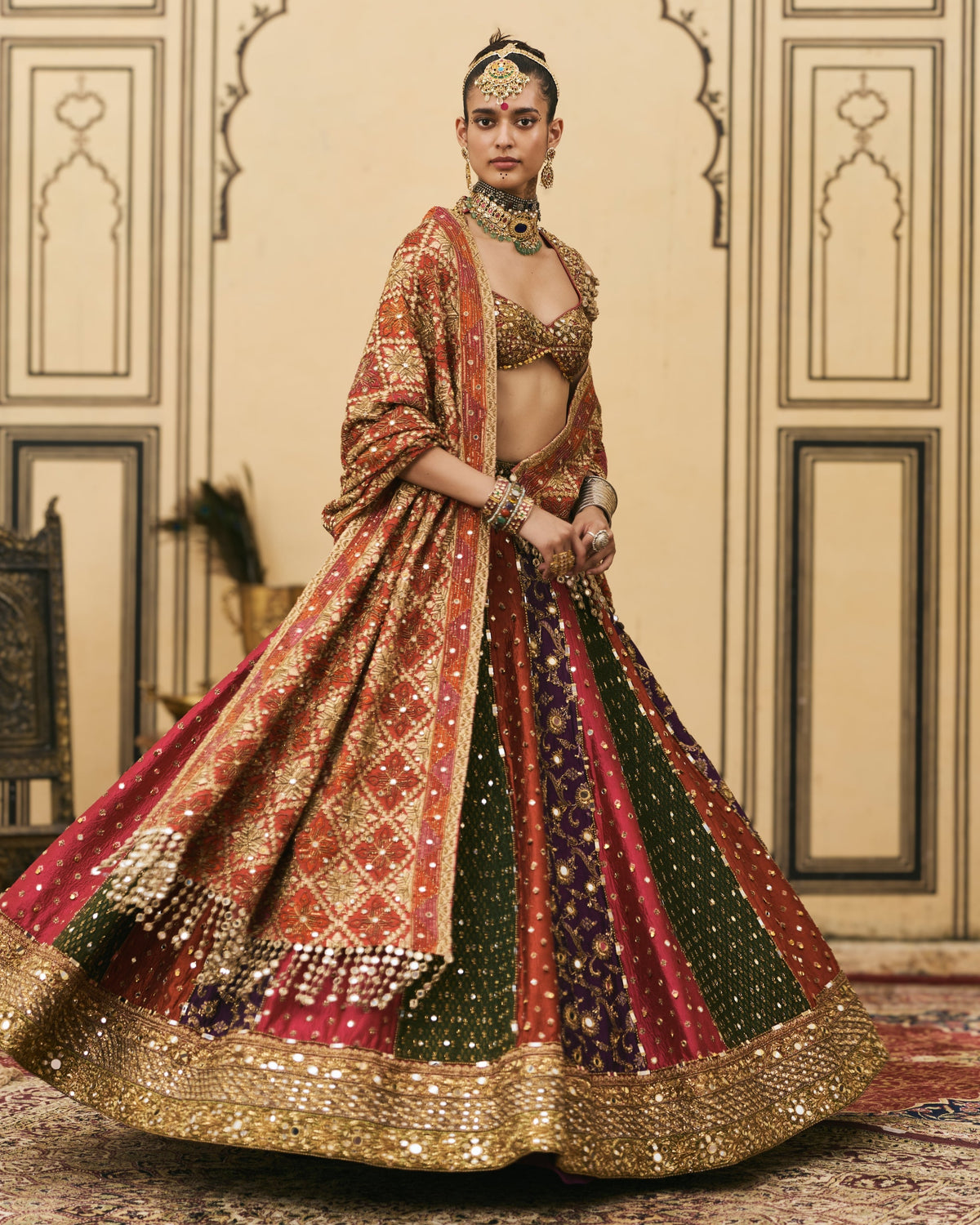 Chitrangi Multicolour Lehenga Set