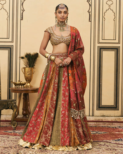 Chitrali Multicolour Lehenga Set