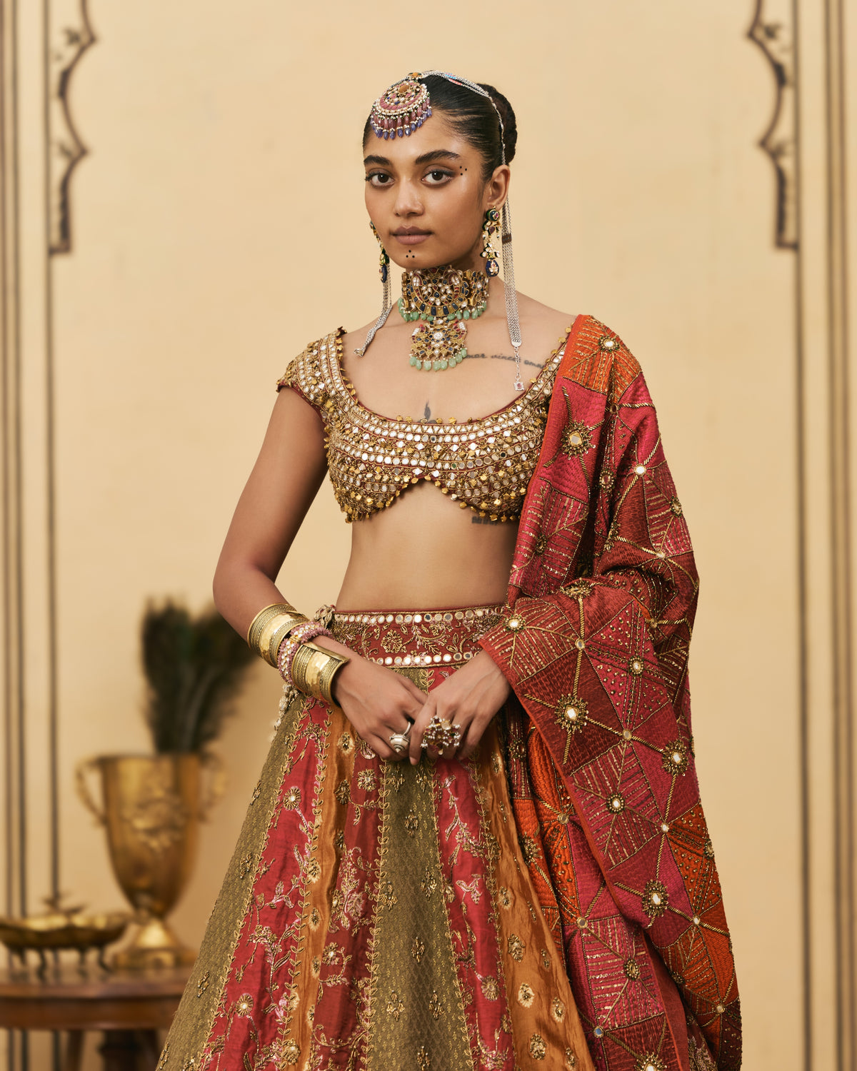 Chitrali Multicolour Lehenga Set