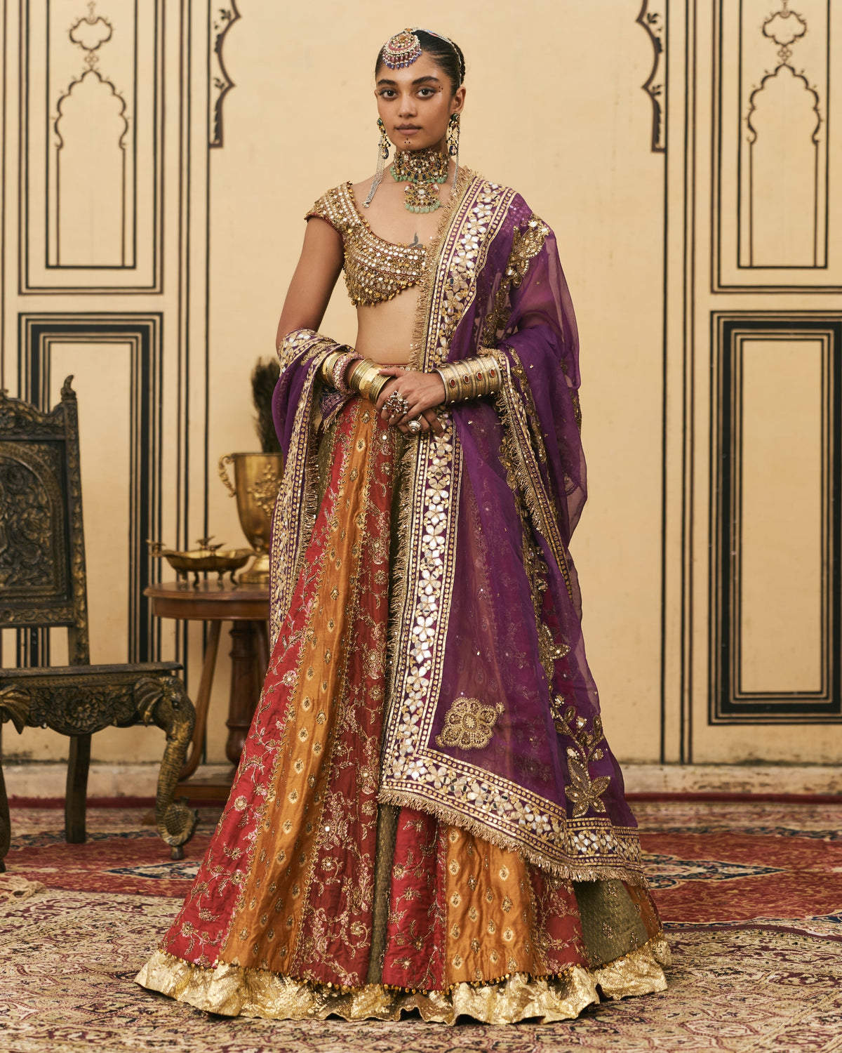 Chitrali Multicolour Lehenga Set
