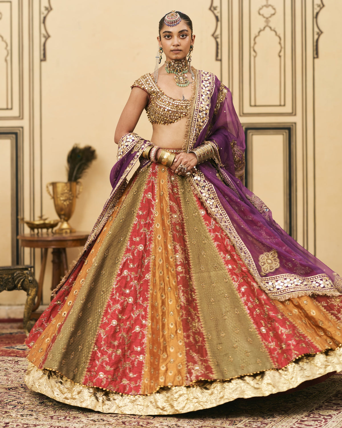 Chitrali Multicolour Lehenga Set